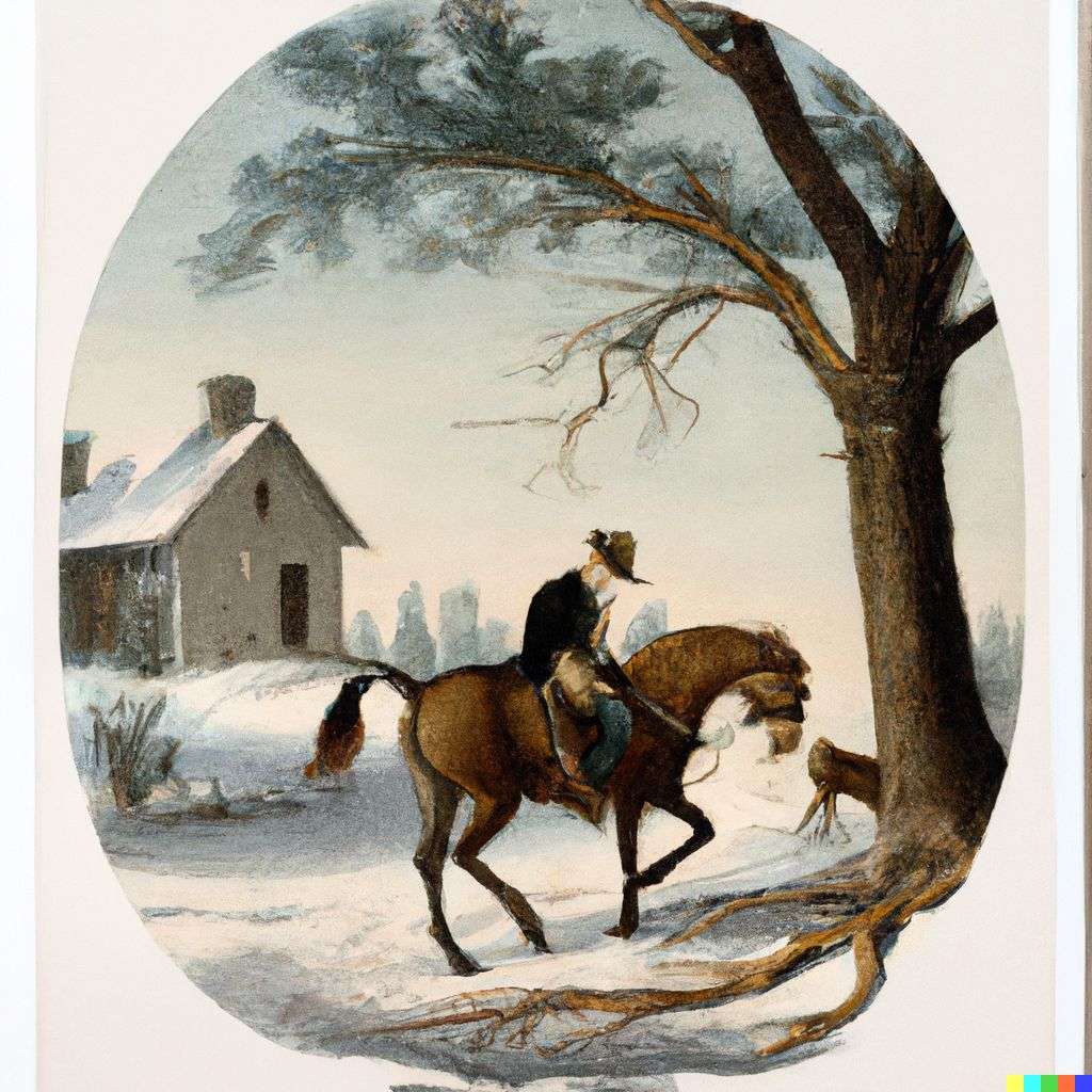 a horse, Currier & Ives print